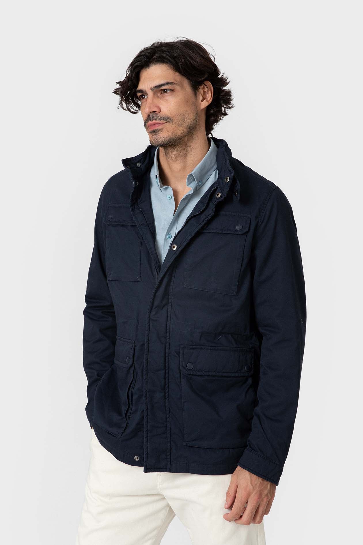 Veste saharienne bleu marine