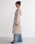 Trench long beige profil
