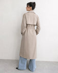 Trench long beige dos
