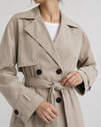 Col tailleur trench beige