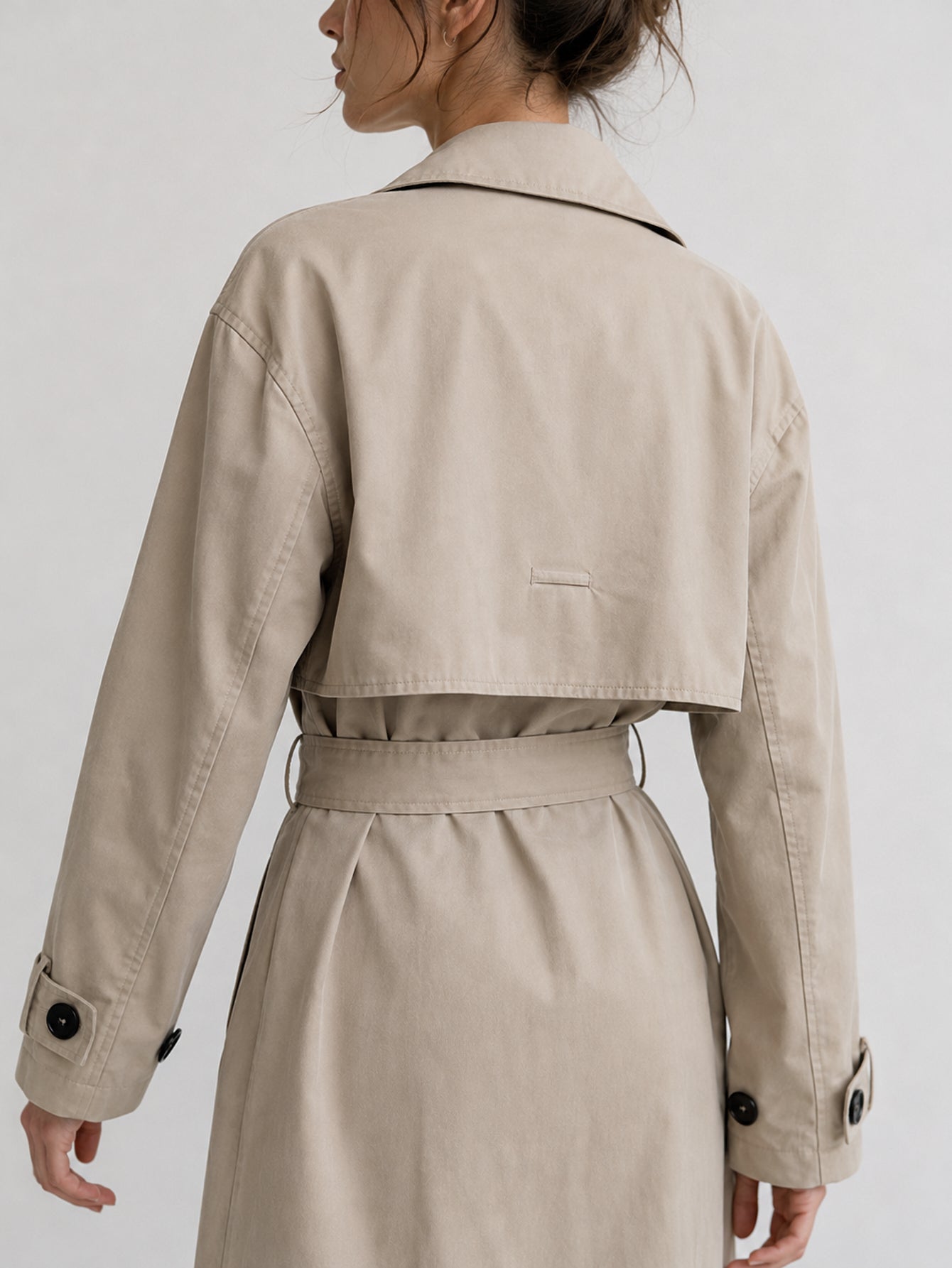 Ceinture nouée trench beige