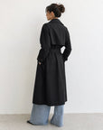 Trench long noir face