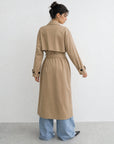 Trench long kaki face