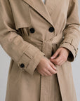 Col tailleur trench kaki