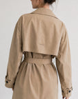 Ceinture nouée trench kaki