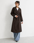 Trench long marron face