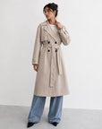 Trench long beige face