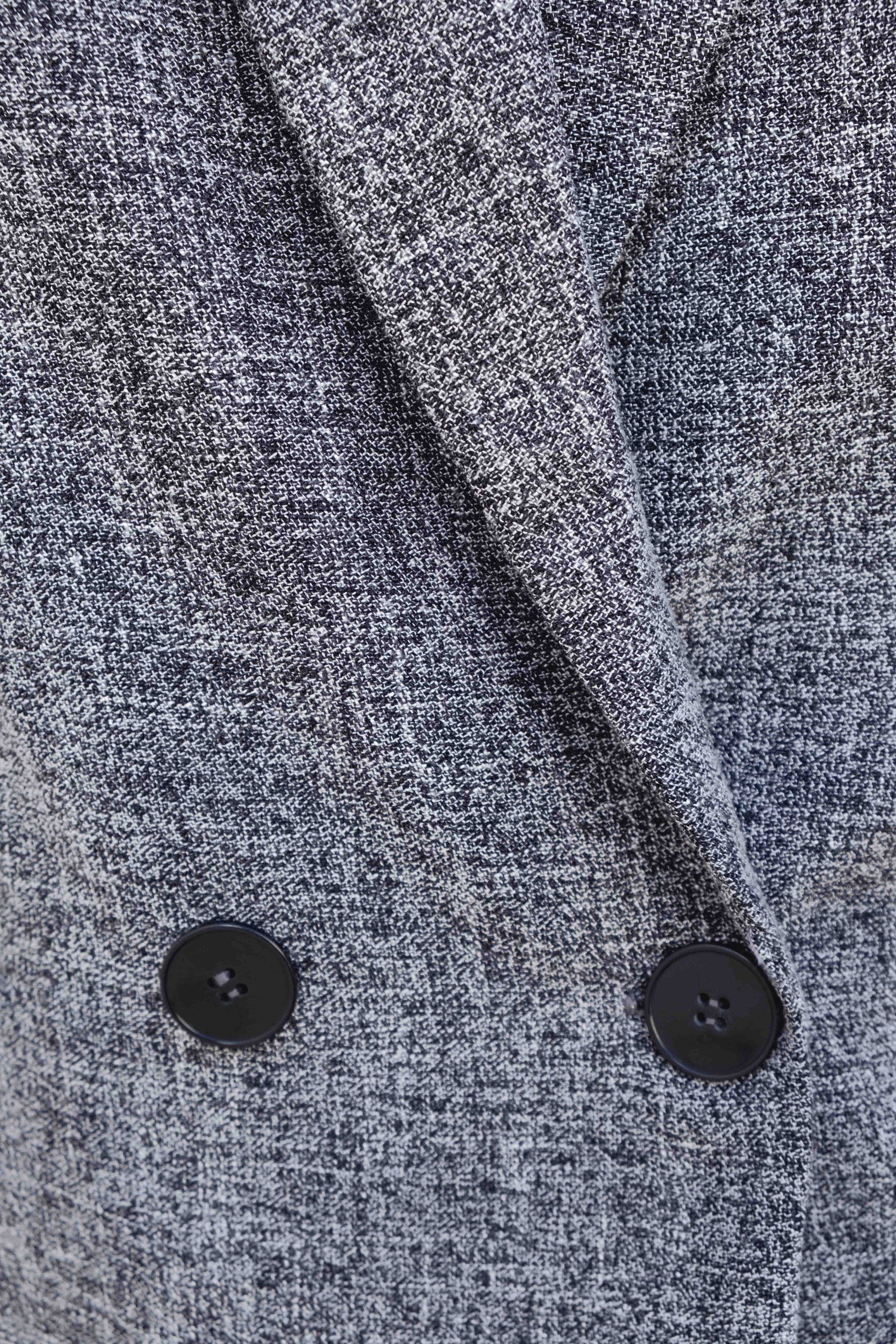 Blazer structuré cropped coupe croisée noir viscose polyester